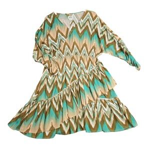 Ariat Teal and Brown Chevron Dress